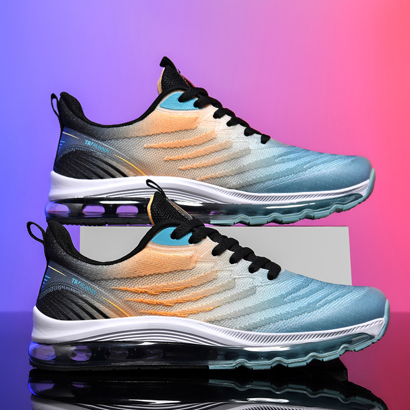 气垫鞋男夏季网面透气跑步减震青少年学生老爹鞋男款大码运动潮鞋