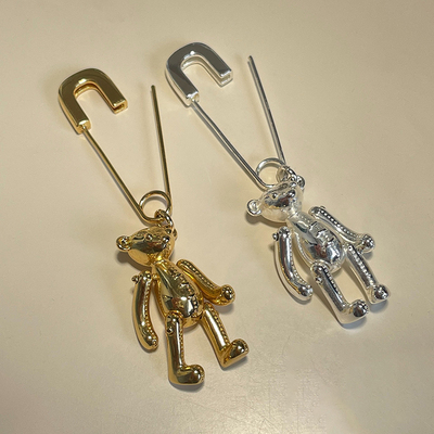 AMBUSH动物黄铜男女泰迪熊耳环