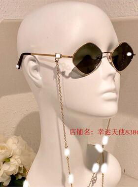 2021款欧美奢华方框小巧链条太阳眼欧洲站女网红小红书前卫潮墨镜