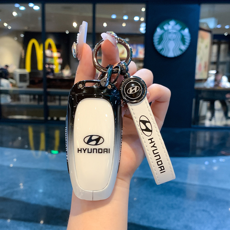 适用北京现代途胜L钥匙套21/22/2023款第五代精英尊贵版车包扣壳