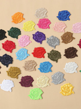 小号玫瑰花朵布贴酒店床单补丁贴衣服裙摆刺绣装饰补洞贴花百搭