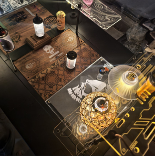 户外igt单元板北美胡桃木桌板亚克力发光透明桌面gz灯配件轻量化