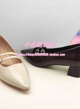 KL256503卡迪娜专柜正品2025秋新款通勤气质百搭粗跟尖头女单鞋