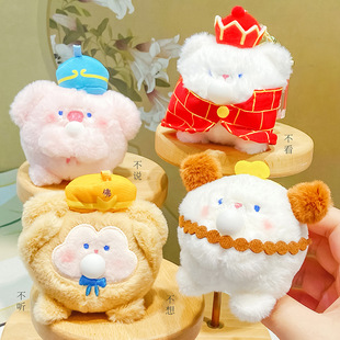 原创佛系列唐僧师徒四人吐泡泡毛绒挂件 可爱钥匙扣小礼品