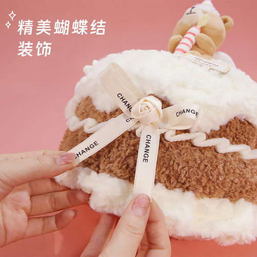 奶油蛋糕熊香味天使小熊蛋糕糕点毛绒玩具玩偶公仔摆件装饰柔软