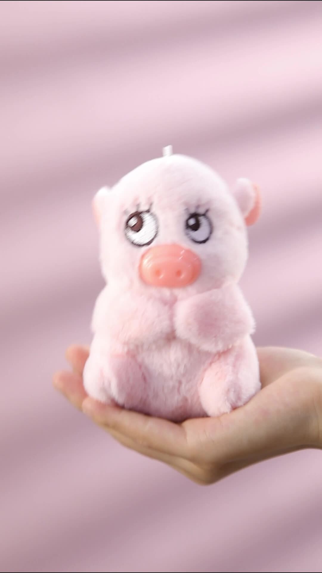 网红同款尊嘟假嘟语音公仔毛绒背包挂件会说话的小猪娃娃挂件玩具