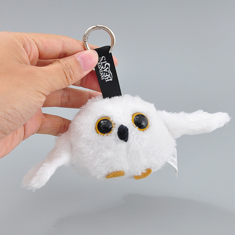 正版哈利波特海德薇白色猫头鹰信使毛绒挂件背包小挂饰钥匙扣可爱