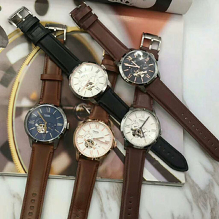 FOSSIL手表皮表带镂空自动机械表日本机芯商务休闲防水男表ME3061