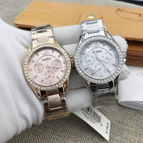 FOSSIL手表不锈钢玫瑰金女表