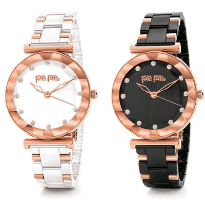 FOLLIE陶瓷手表石英机芯女表