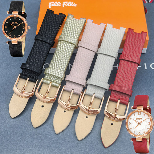 FolliFollie真皮表带18MM凹口