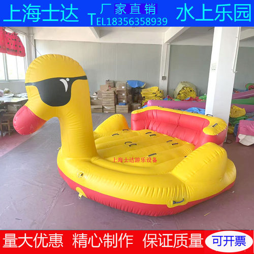 水上鸭子沙发独角兽充气哪吒拉布布KT猫库洛米设备皮卡丘游乐场