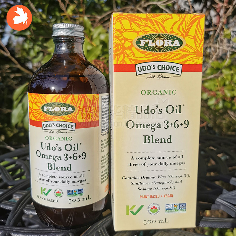 加拿大代购Flora Udo Omega-3-6-9奥米加配方液体黄金油500ml