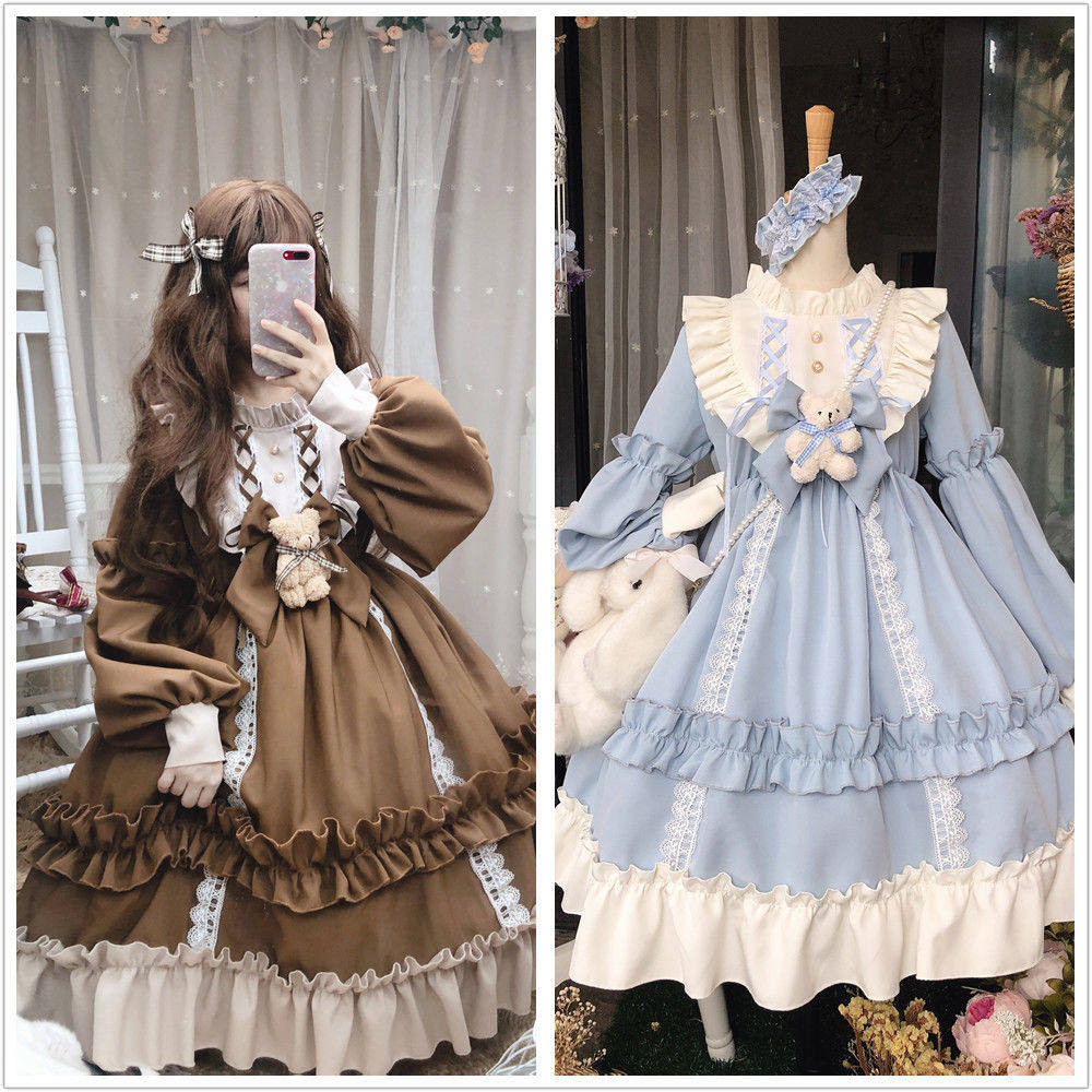 日常超仙花嫁洛丽塔套装裙全套公主裙洋装lolita学生洛莉塔衣服