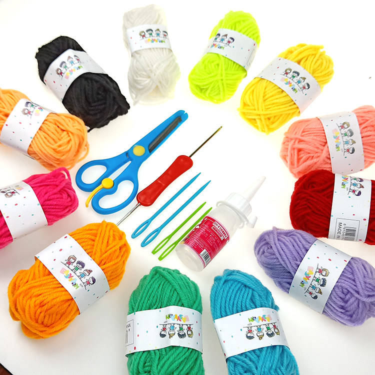 CHILDRENS HANDMADE WOOL PASTE PAINTING PRODUCTION MATERIAL PACKAGE KINDERGARTEN HANDMADE THREAD HAND SEWING NEEDLE SEWING PRACTICE NEEDLEWORK