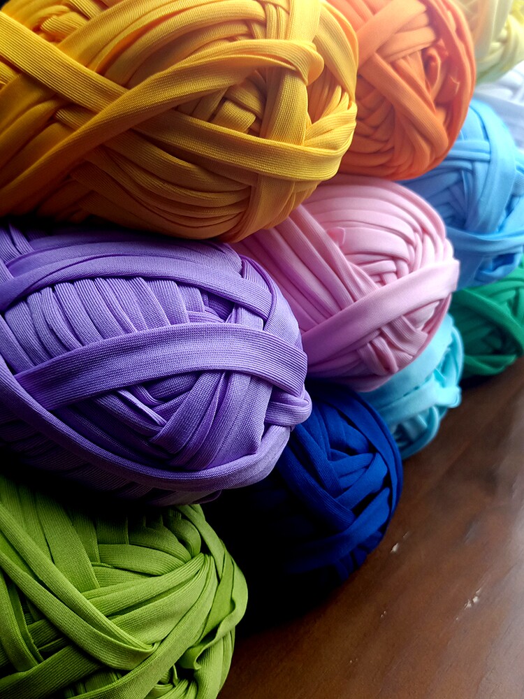 CROCHET CLOTH STRIP LINE HANDMADE DIY CROCHET SLIPPERS BAG LINE CROCHET FLOOR MAT LINE HOOK BAG THICK LINE CARPET SEND TUTORIAL