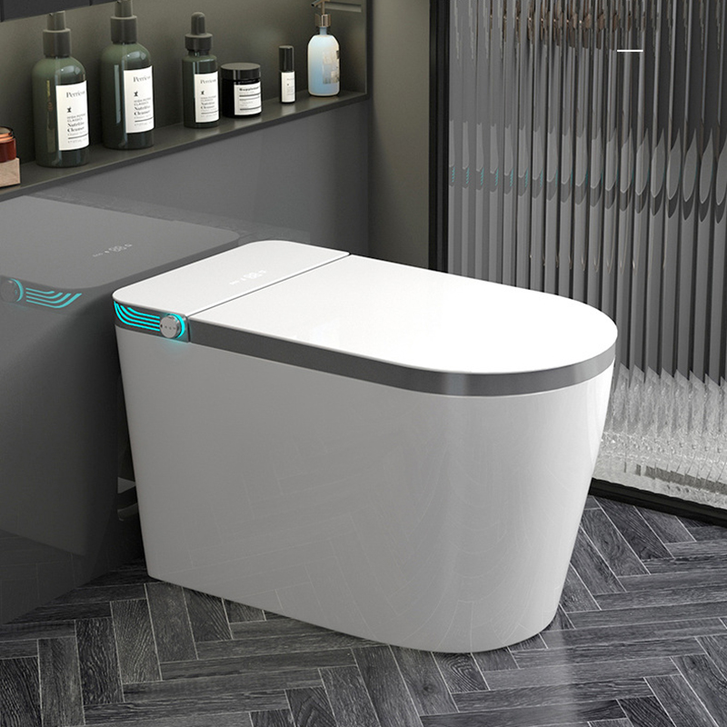大U加宽座圈智能马桶全自动语音泡沫盾防溅 带水箱自动翻盖即热型