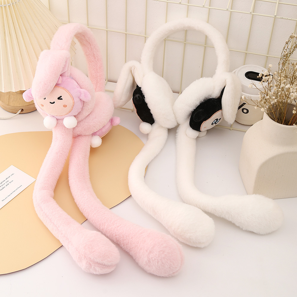 气囊耳罩耳朵会动保暖冬季