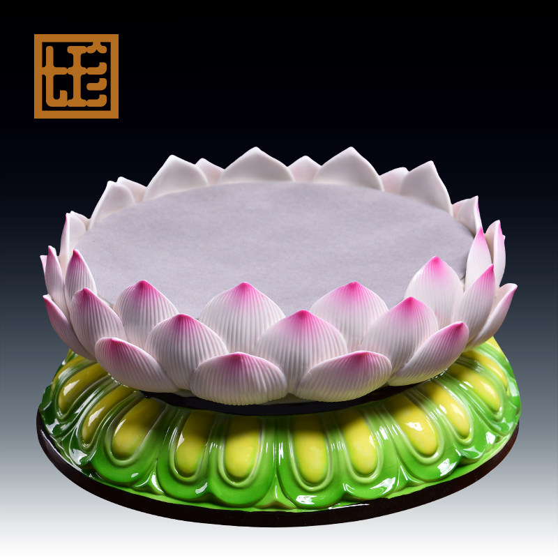 七珍陶瓷佛像供奉台坐台莲花底座垫高观音菩萨底座圆形台供佛神像,家居饰品,桌面摆件,淘宝优惠券,粉丝福利购,淘宝优惠卷