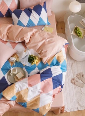 定做纯棉四件套床单1.5小清新单人被套单件全棉宿舍0.9床笠三件套