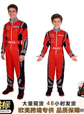 跨境2F1赛车手连体服红色Racing职业装cosplay万圣节舞台表演服装