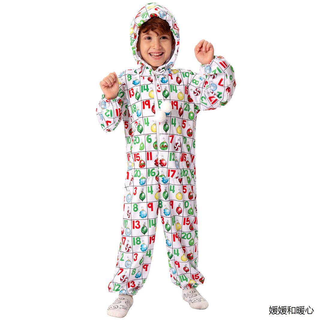 圣诞节服装 儿童演出服圣诞睡衣卡通印花连体衣校园派对表演服,模玩/动漫/周边/娃圈三坑/桌游,动漫T恤/鞋帽/服装,淘宝优惠券,粉丝福利购,淘宝优惠卷