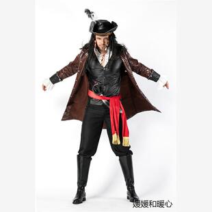 万圣节服装cosplay杰克船长男海盗衣服加勒比海盗强盗演出舞台装