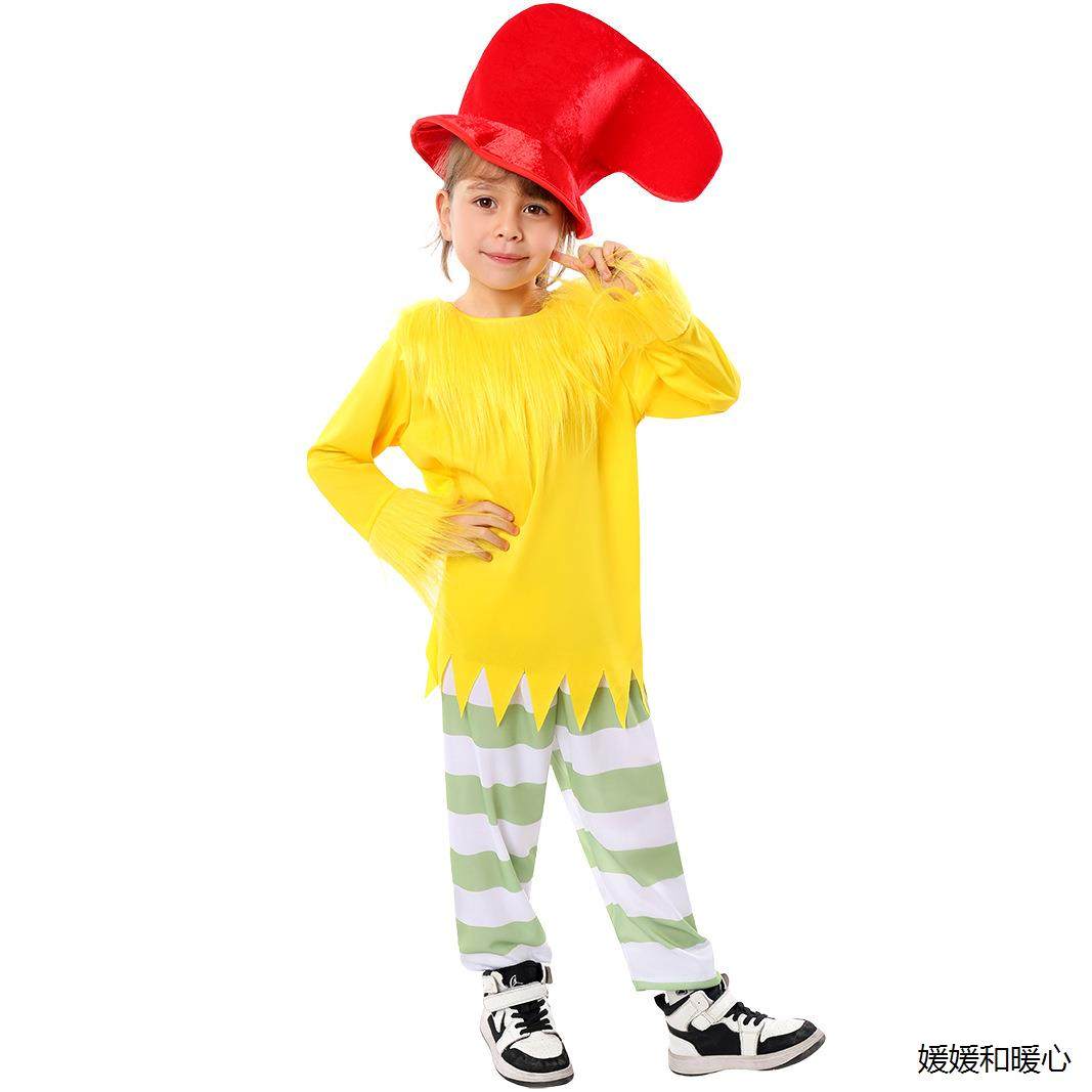 万圣节派对演出服儿童文学家苏斯博士cos服舞台表演角色扮演服,模玩/动漫/周边/娃圈三坑/桌游,动漫T恤/鞋帽/服装,淘宝优惠券,粉丝福利购,淘宝优惠卷