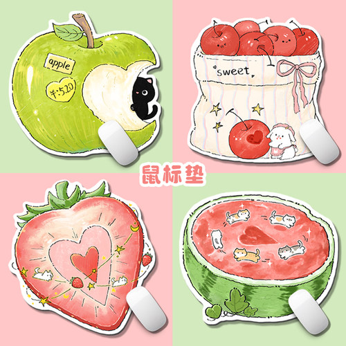 鼠标垫新款小号女电脑桌垫