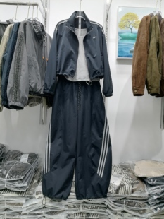 2026春秋欧韩时尚套装女长袖立领短外套背心阔腿裤工装风三件套裤