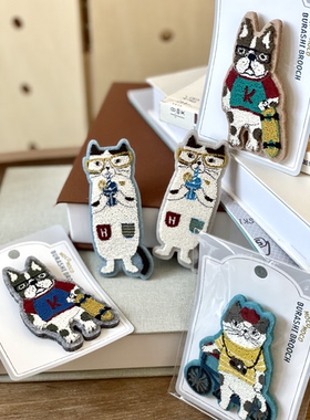 Kusuguru㊣牙刷绣猫咪胸针挂件