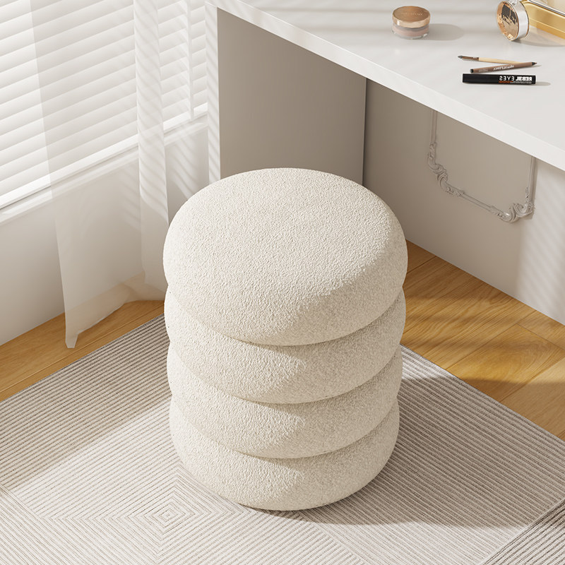 奶油风化妆凳梳妆凳子女生卧室化妆台专用化妆椅衣帽间梳妆台椅子