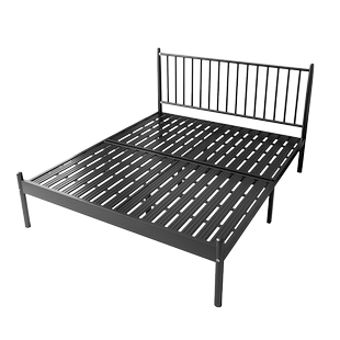 现代简约铁床1米5宽欧式网红铁艺床单人床铁架床加厚加固双人床架