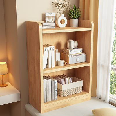 飘窗实木书架置物架窗台收纳柜子简易儿童书柜落地客厅多层收纳柜