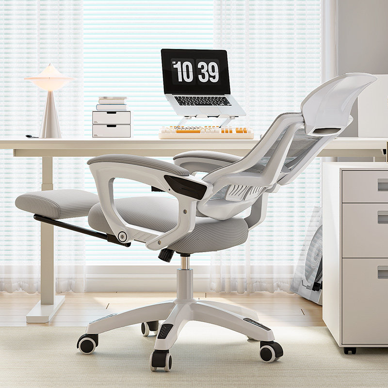 人体工学可坐可躺办公椅家用舒适久坐电脑椅升降转椅网布靠背座椅