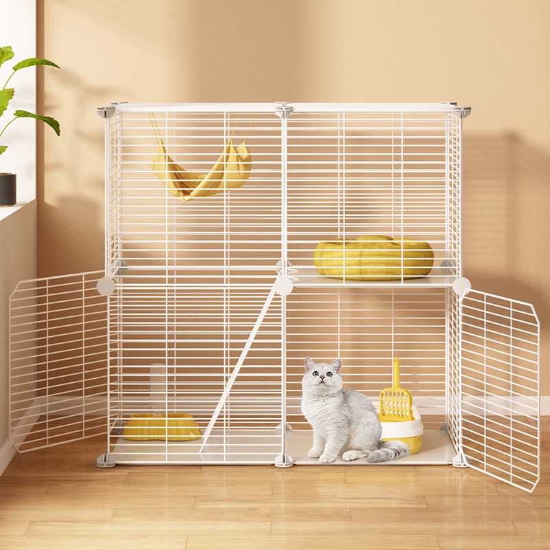 正品猫笼子家用室内猫别墅自由空间带厕所一体猫咪幼猫养猫舍猫窝