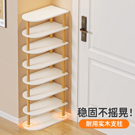 实木鞋架家用门口多层入户门小窄简易鞋架子出租房用2025新款鞋柜