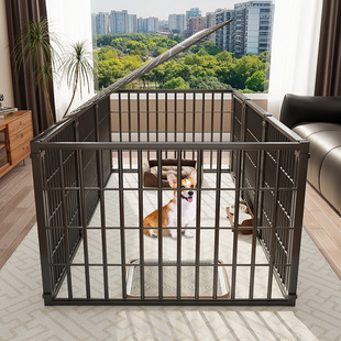 狗笼子大中小型犬宠物围栏大号家用栅栏室内狗栅栏防越狱训练厕所