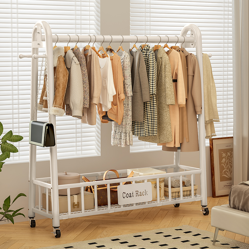 卧室落地挂衣架不占地简易衣帽架