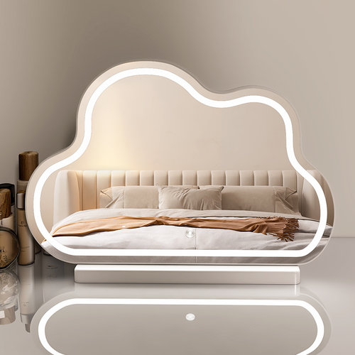 云朵化妆镜台式桌面带灯