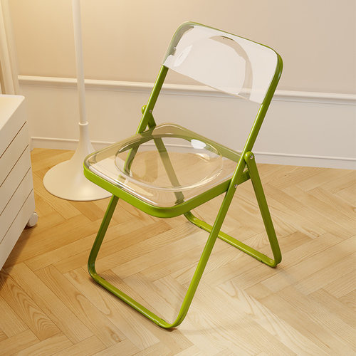 透明椅子亚克力时尚网红服装店拍照椅简约家用ins餐椅凳子折叠椅