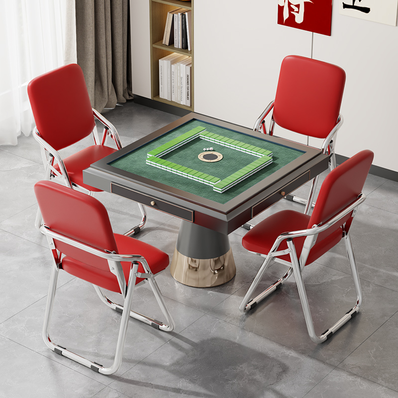 麻将椅子免安装棋牌室专用久坐舒服靠背椅麻将桌凳子可叠放折叠椅