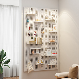 置物架洞洞板配件金属客厅玄关墙壁展示架子书桌收纳架子多色可选