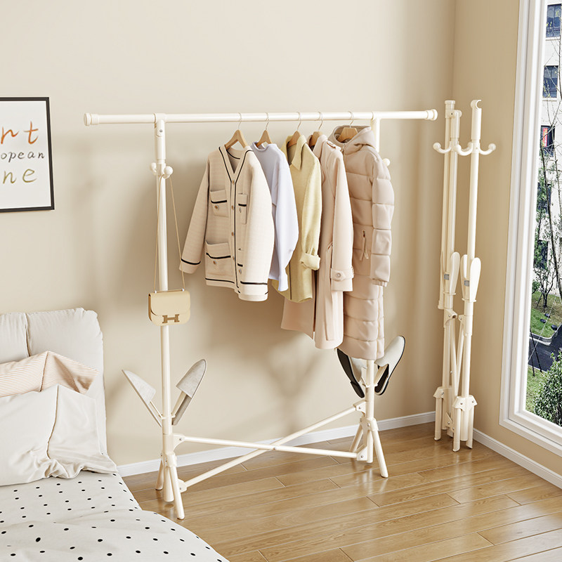 晾衣架室内阳台家用可折叠落地式挂衣架伸缩晾衣杆晒被子神器简易,收纳整理,置地/升降晾晒衣架,淘宝优惠券,粉丝福利购,淘宝优惠卷