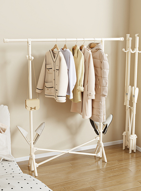 晾衣架室内家用落地折叠不占地方卧室挂衣架晾衣杆阳台凉衣架被子