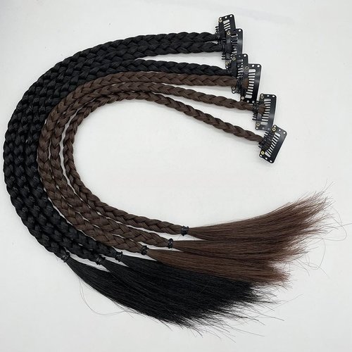 假发小辫子麻花辫古装汉服头饰成人儿童头饰带卡子发辫民国造型