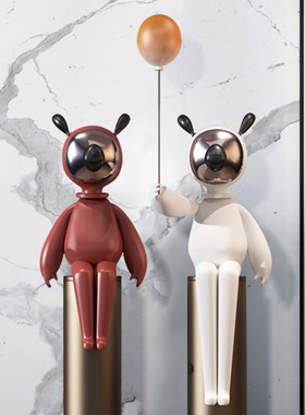 可定制抽象卡通人物雕塑摆件落地