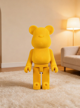 可定制网红植绒暴力熊雕塑摆件