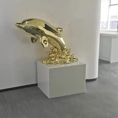 可定制大型落地雕塑抽象鲸鱼摆件