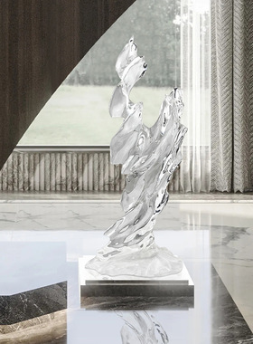 可定制大型落地透明树脂抽象雕塑